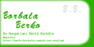 borbala berko business card